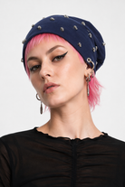 Skull Beanie Blue