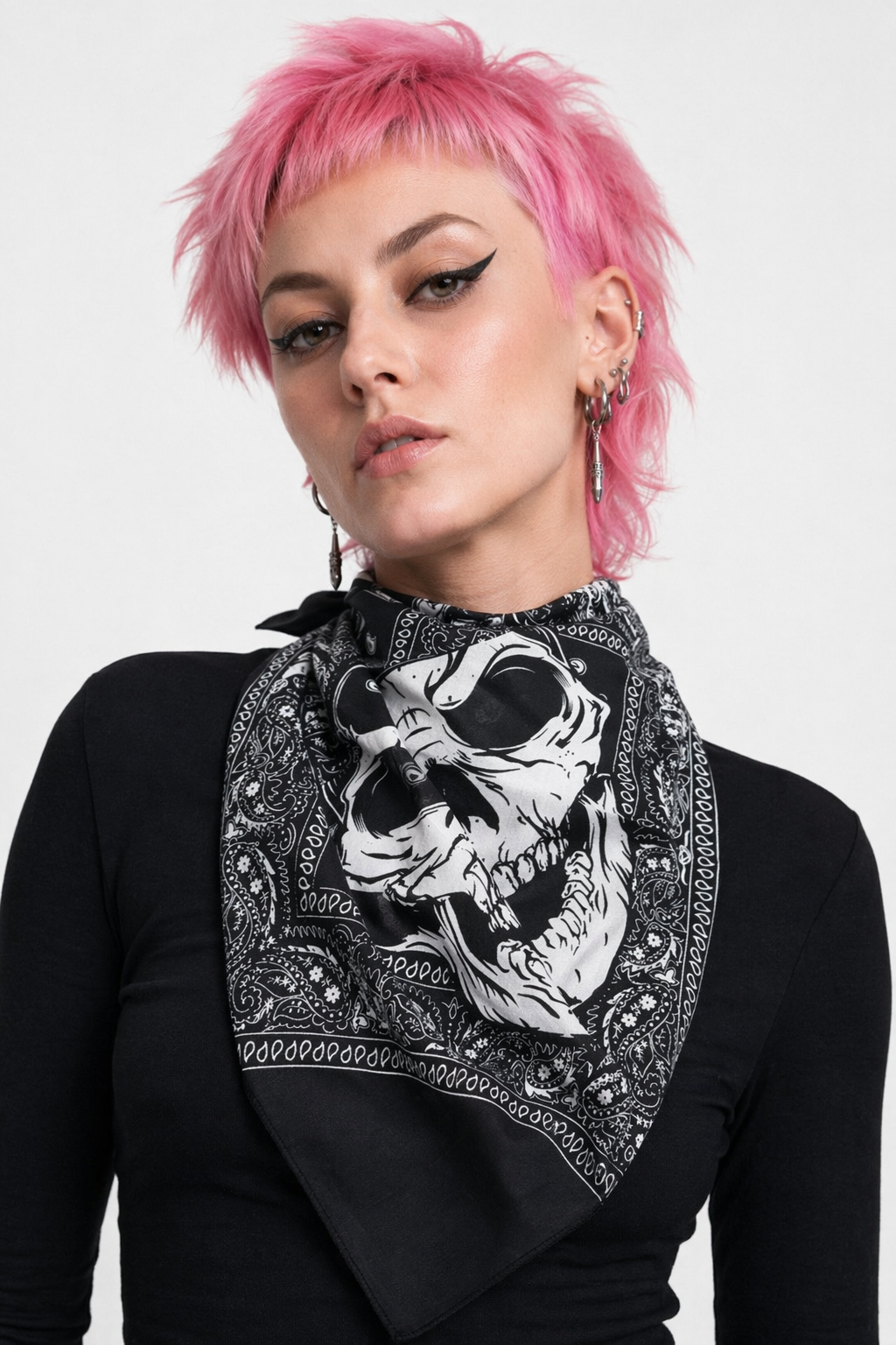 Skull Biker Bandana Default Title