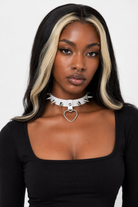 Furious Heart Choker in Black white