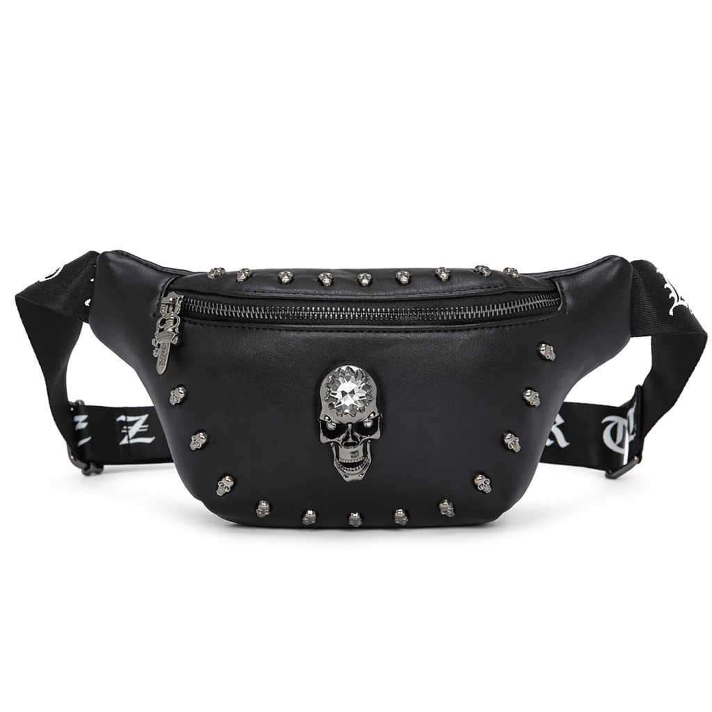 Leather Skull Waist Bag - Unisex Default Title