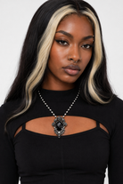 "Dahlia Skull Rose Necklace" Default Title