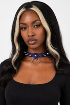 Furious Heart Choker in Black blue