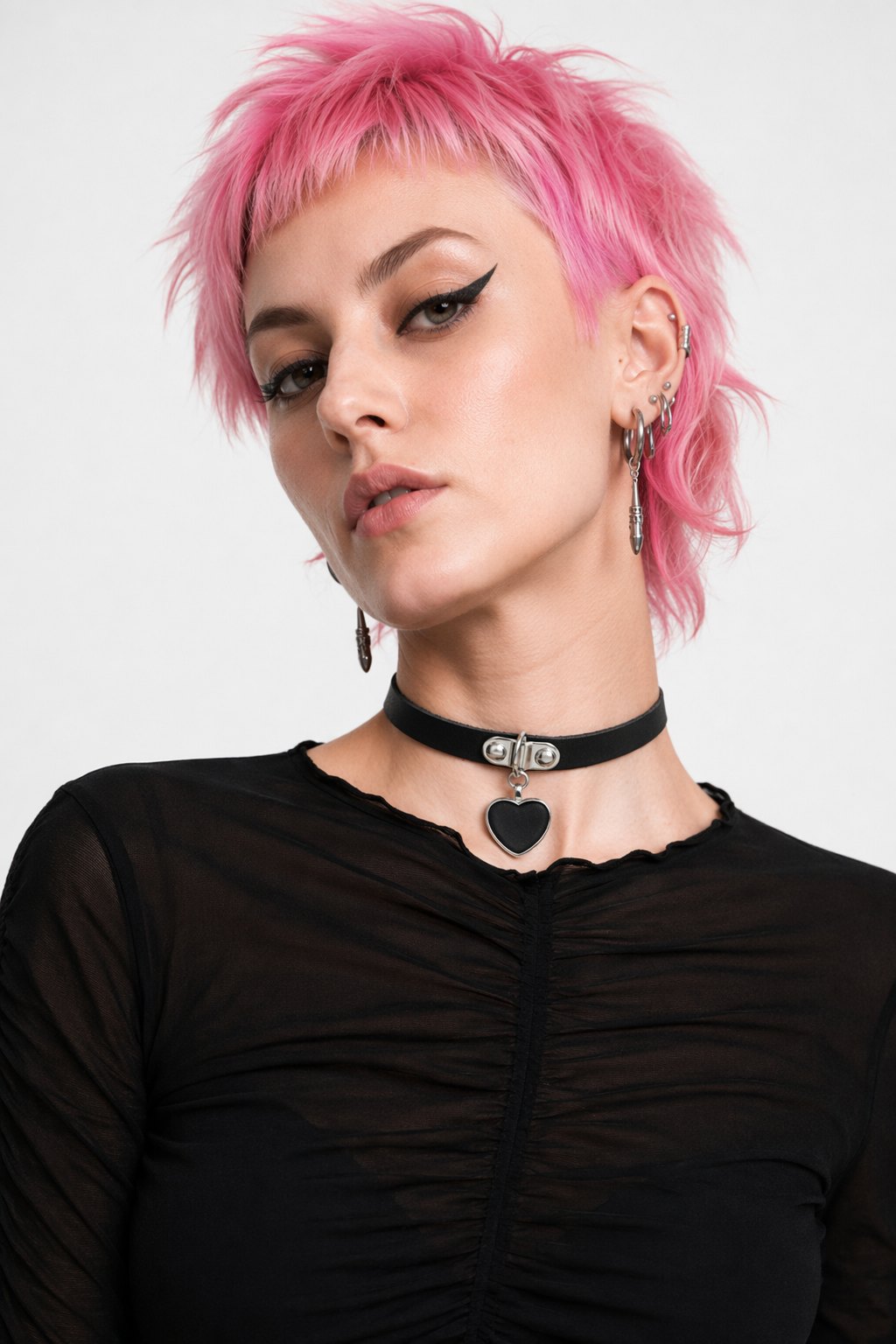 Black Alt Heart Choker Default Title
