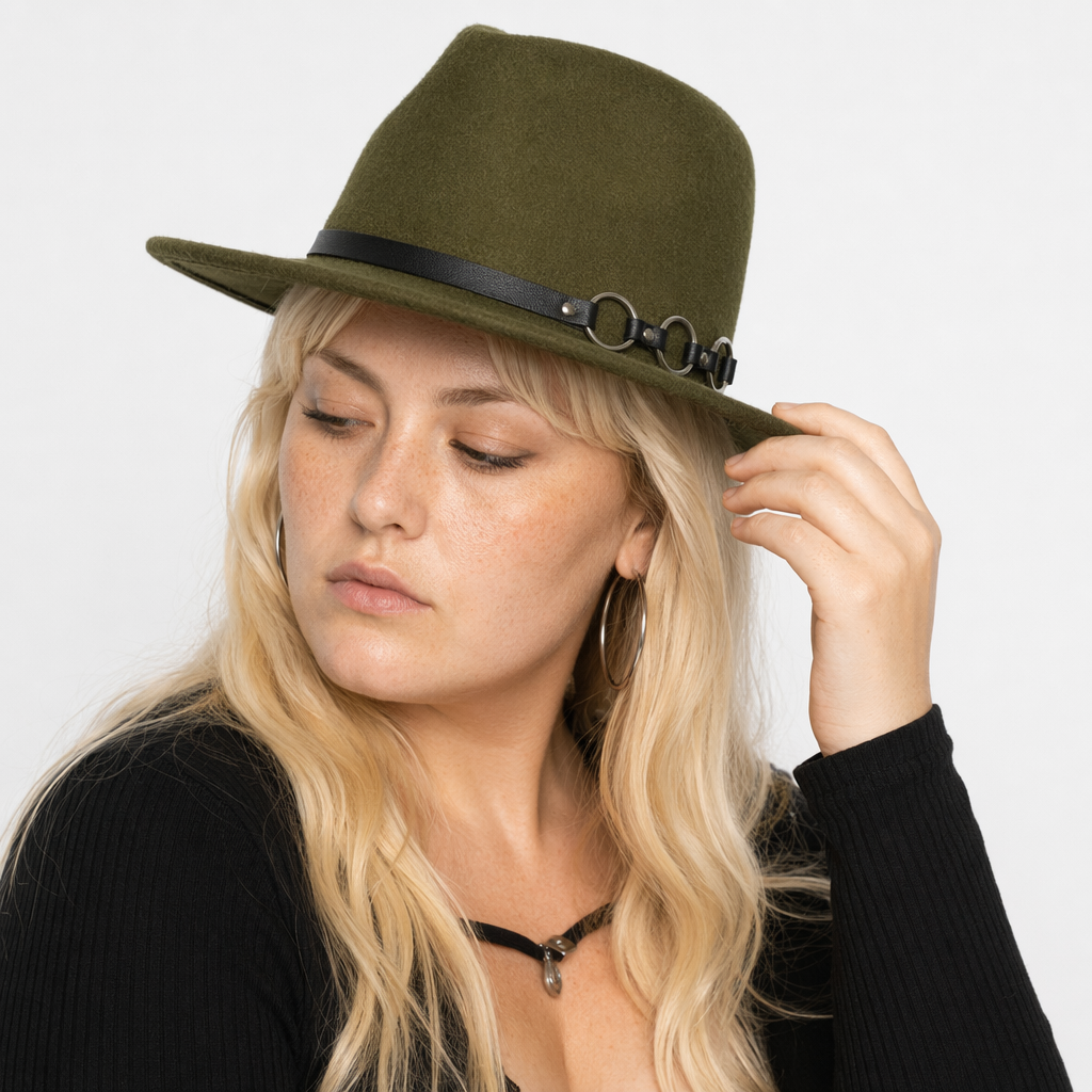 Triple O O-Ring Fedora Army green