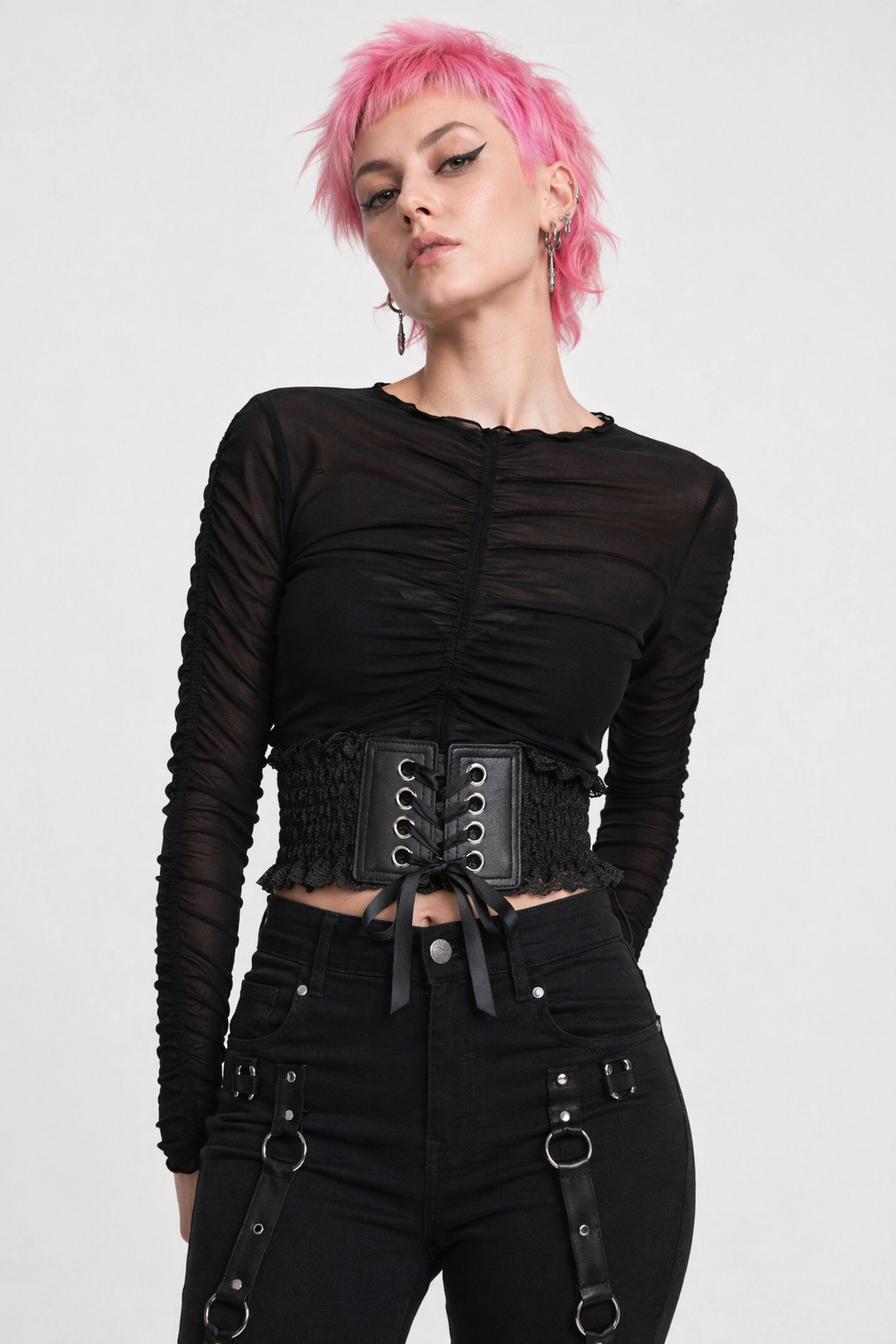 Black Lace-Up Belt Supremacy Default Title