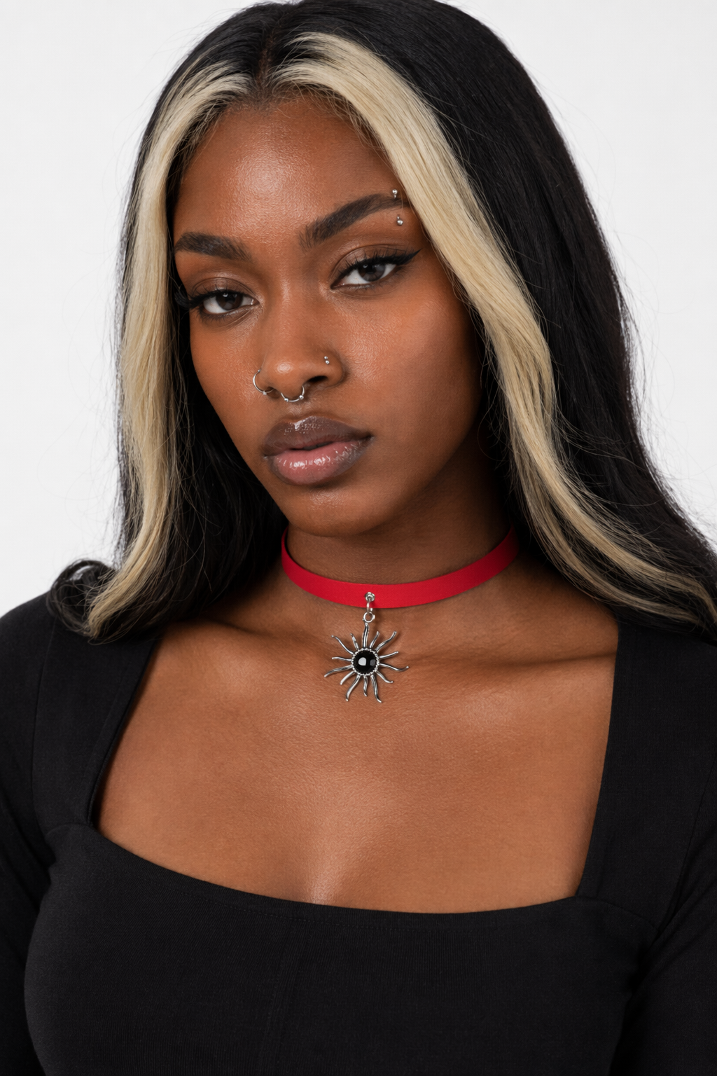 5 Variations of Goth Choker Red sun
