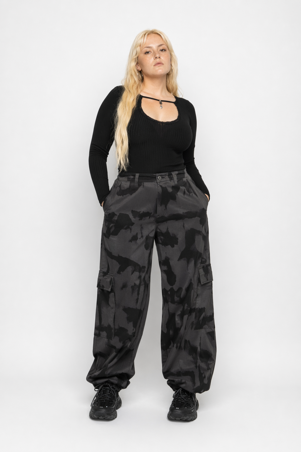 "Horror Show" Grunge Baggy Pants 01Gray Pants