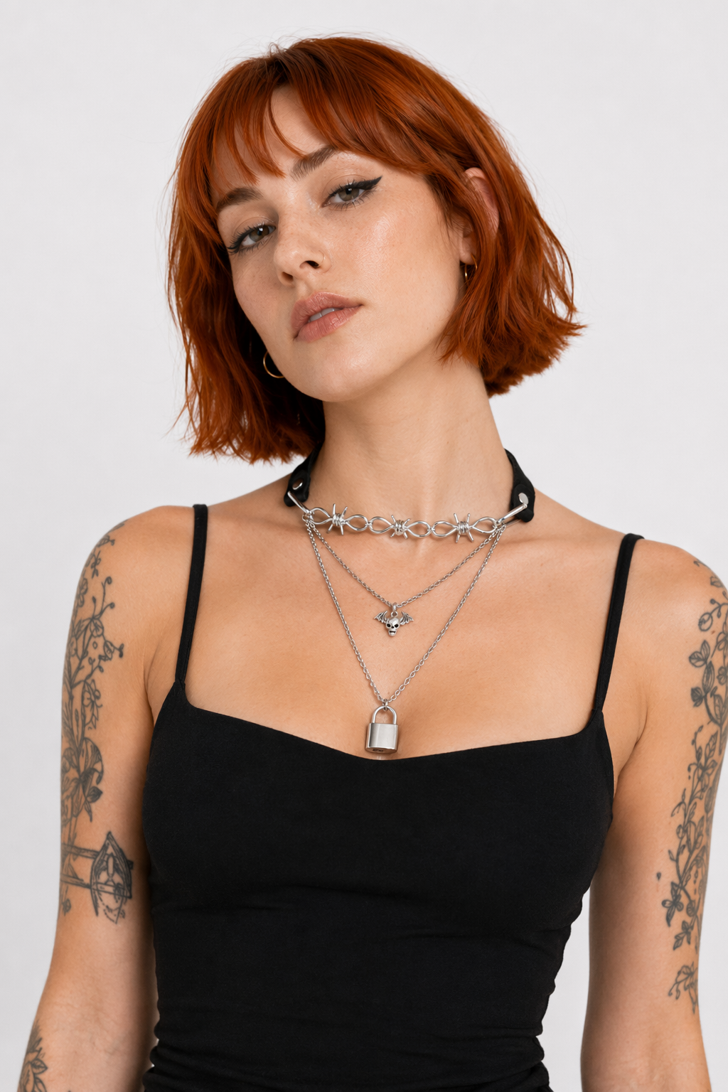 Sundown PU Leather Skeleton Necklace Default Title