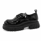 Goth Bat Wings Black Shoes Glossy Black