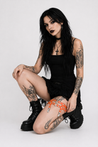 Heart Spike Garter orange