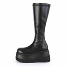 Black Goth Platform Boots' Black Faux Leather
