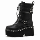 Black Studded Goth Boots black shoes