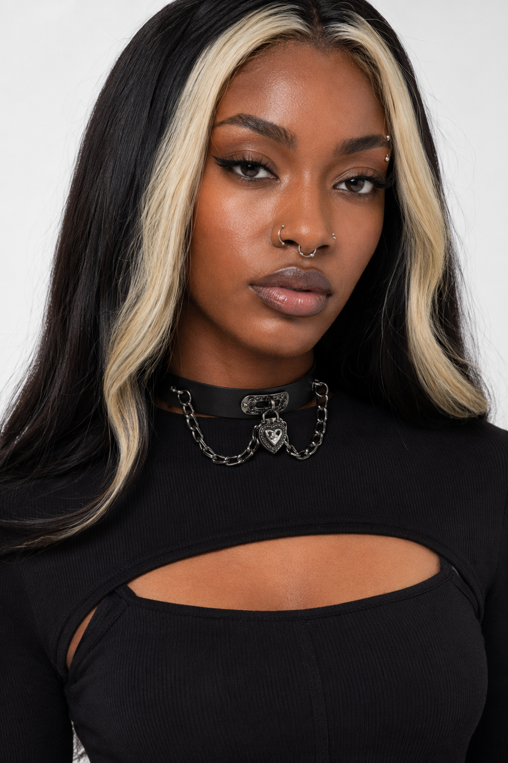 "Heart Chain Gothic Choker" Default Title