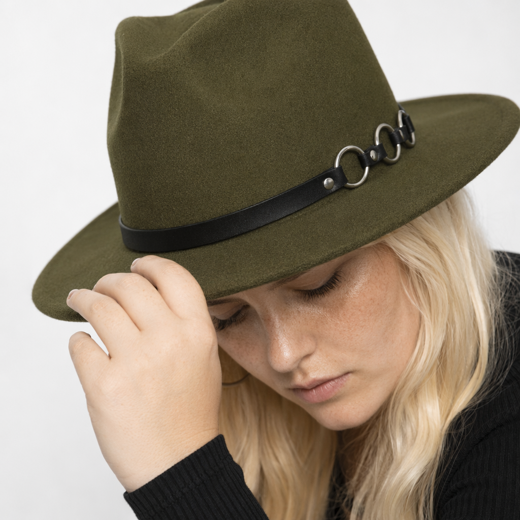 Triple O O-Ring Fedora Army green