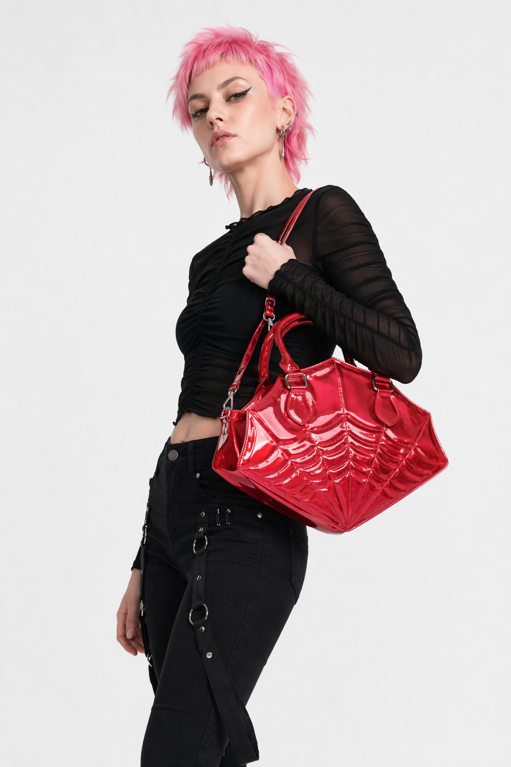 Spider Mirrored Shoulder Bag Default