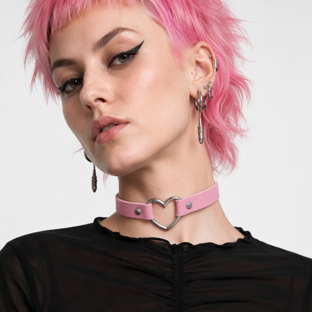 Anime Harajuku Leather Chokers (Multicolor) 41pink