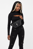 Leather Skull Waist Bag - Unisex Default Title