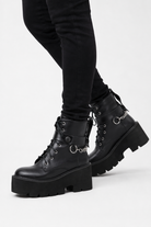 Myers' Gothic Block Heel Boots black shoes