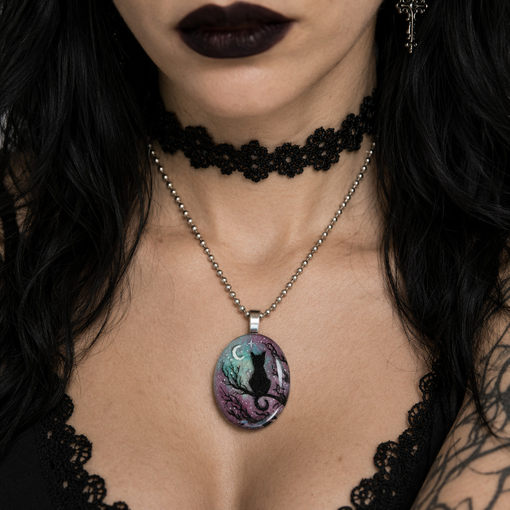 Black Cat Charm Pendant Default Title