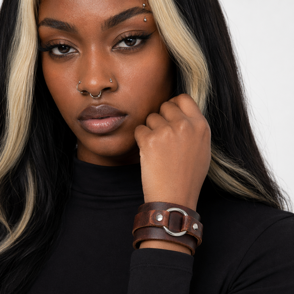 Metallic Leather Bracelets 14