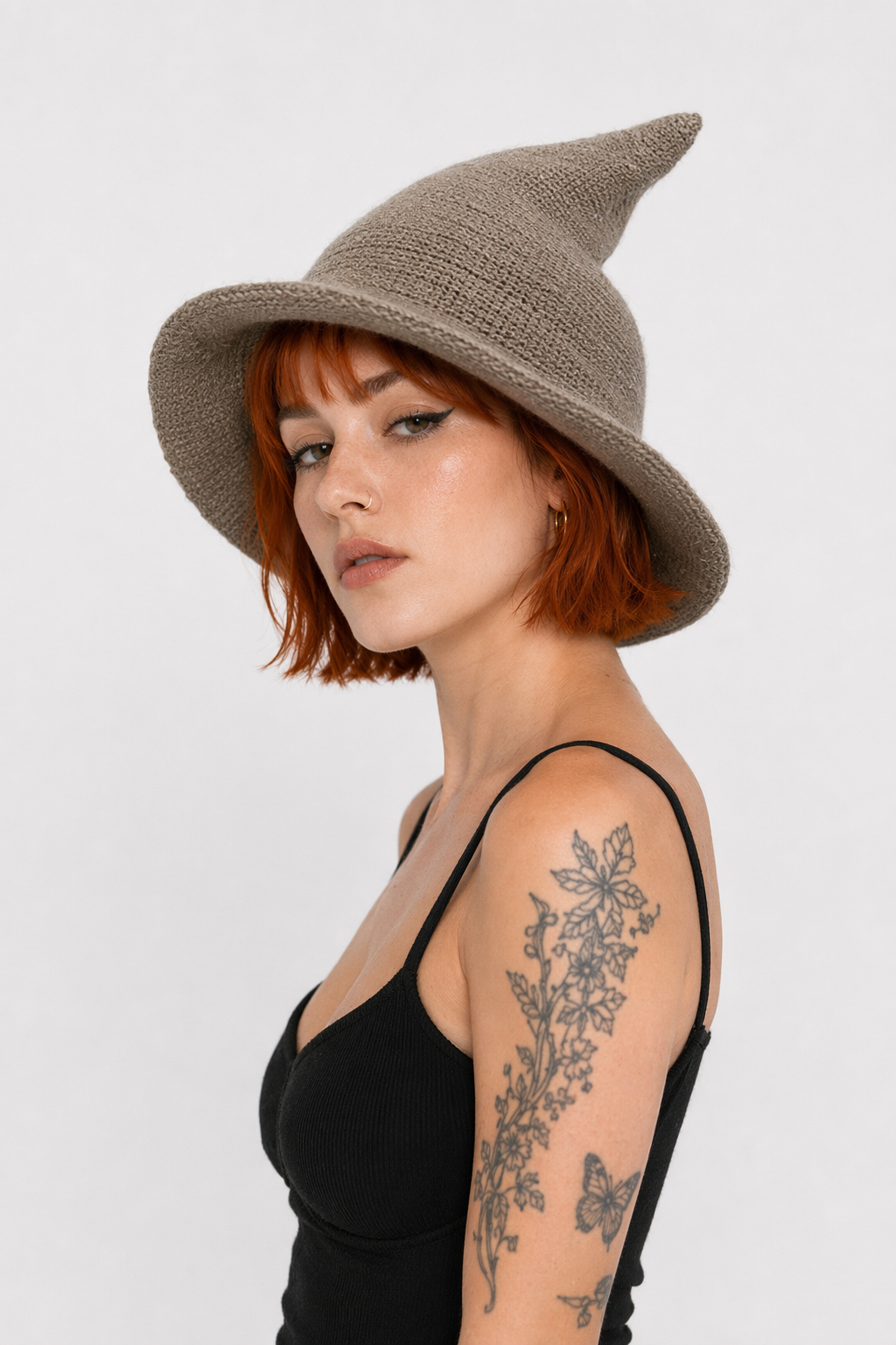 Multiple Color Witch Hat khaki
