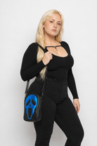 Ghost Face Shoulder Bag, Vibrant Colors blue