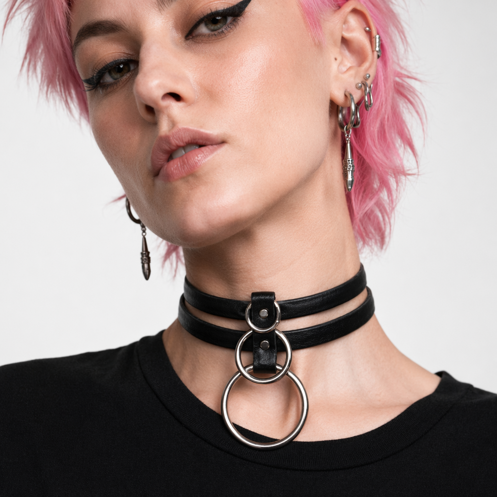 Double Layer O-Ring Choker Default Title