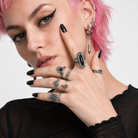 Black Silver Alternative Ring Set Default Title