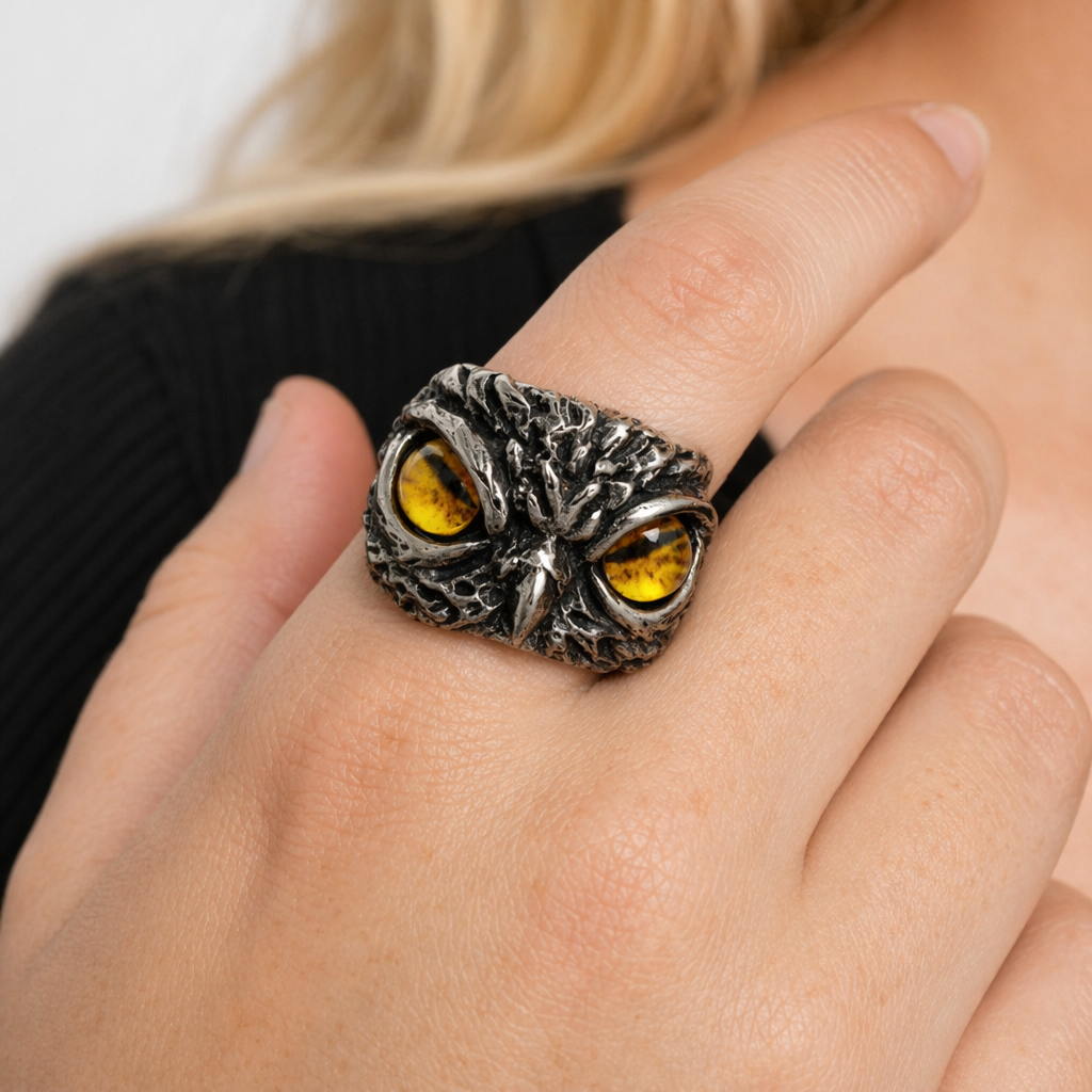 Stainless Owl Ring Alternative 8
