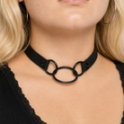 Black Leather Goth Choker black