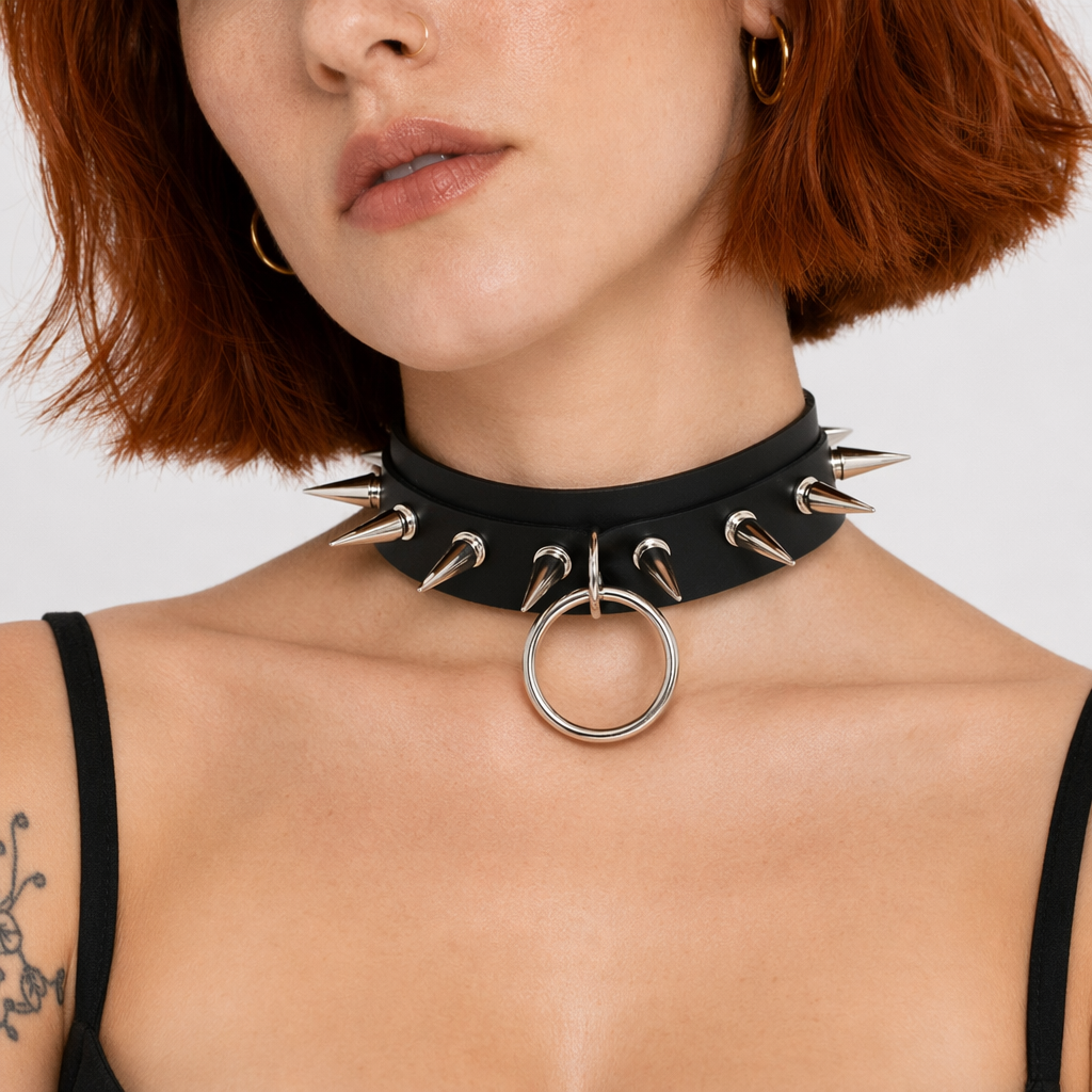 Black Faux Leather Choker Default Title