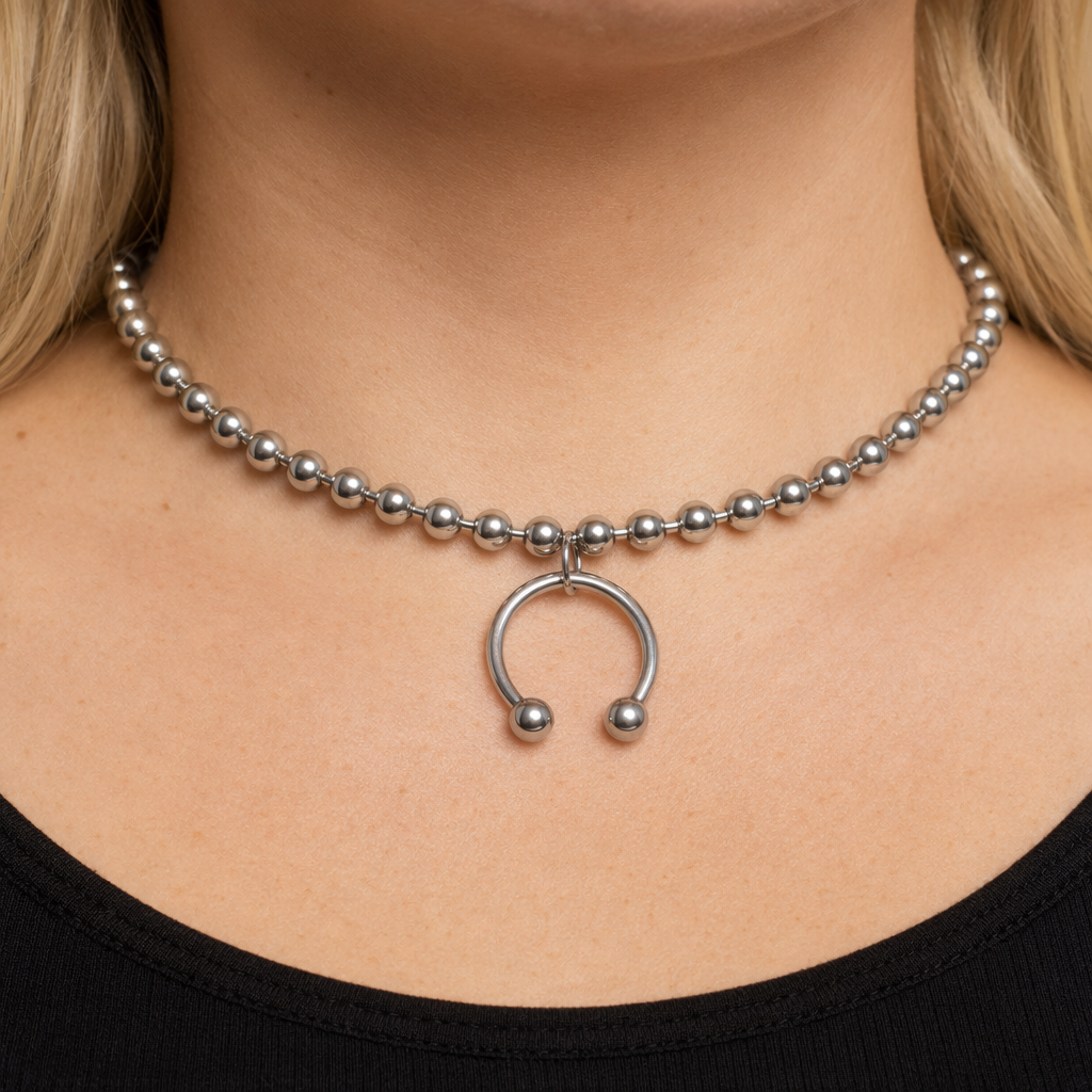 Silver Beads Choker - Sleek Elegance Default Title