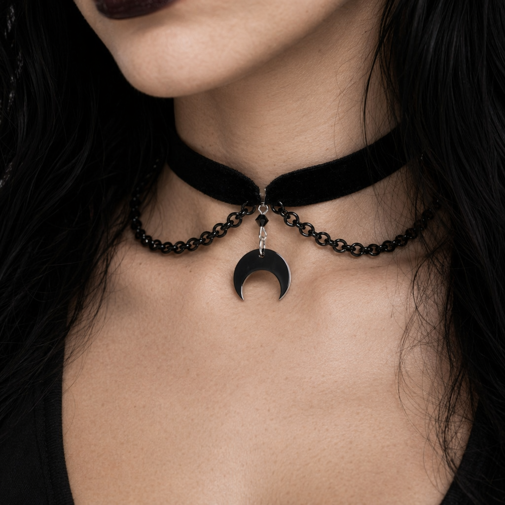Black Velvet Moon Choker Default Title
