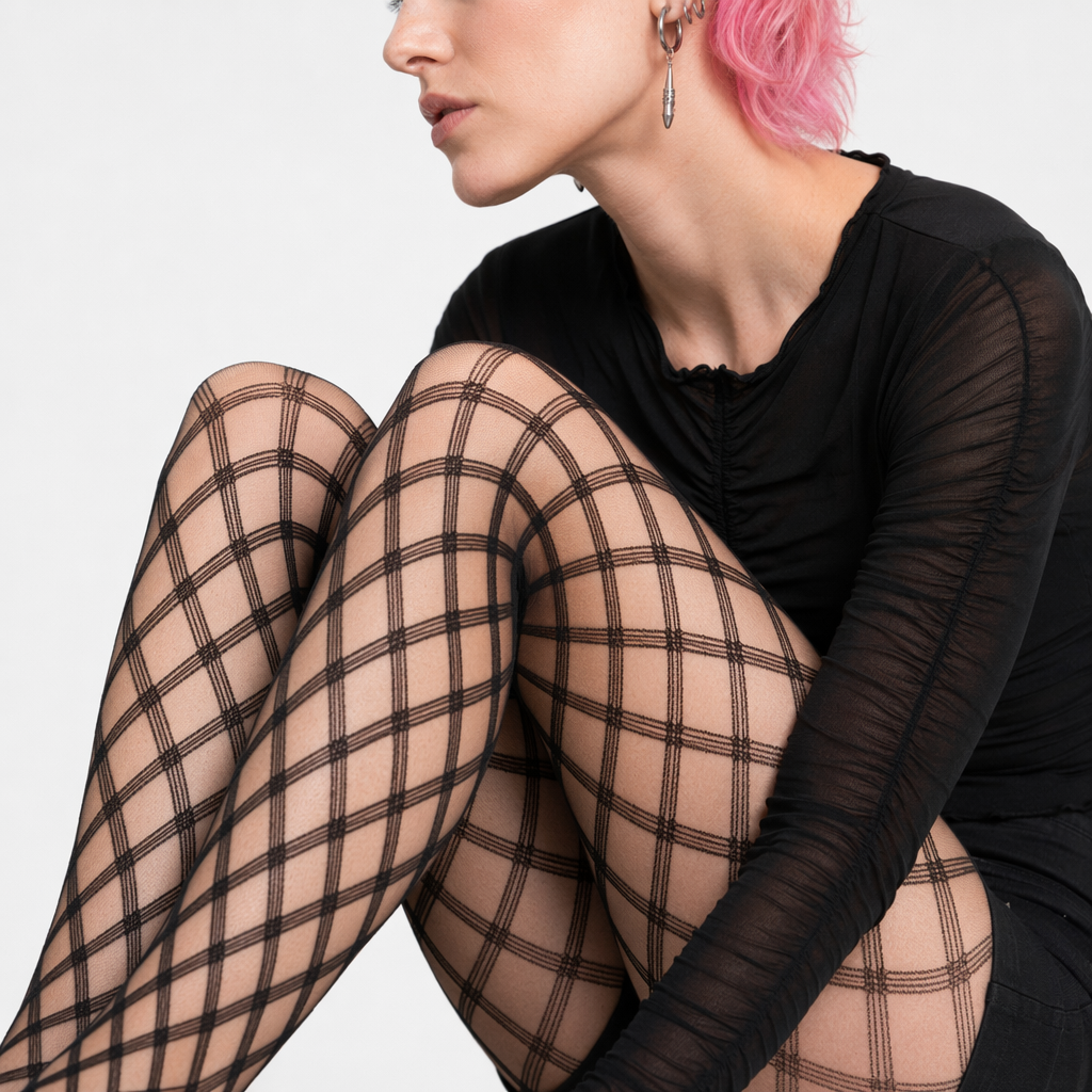 Gothic Black Diamond Tights Default Title