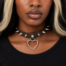 Furious Heart Choker in Black coffee