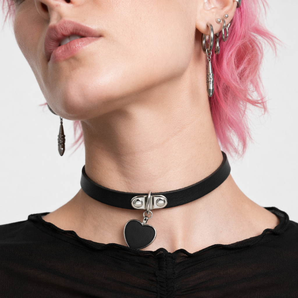 Black Alt Heart Choker Default Title