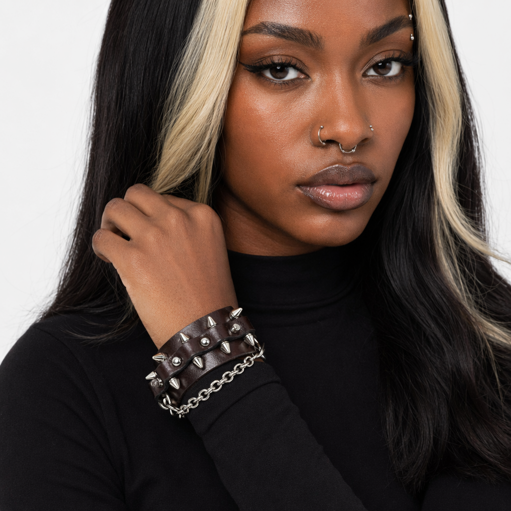 Metallic Leather Bracelets 10