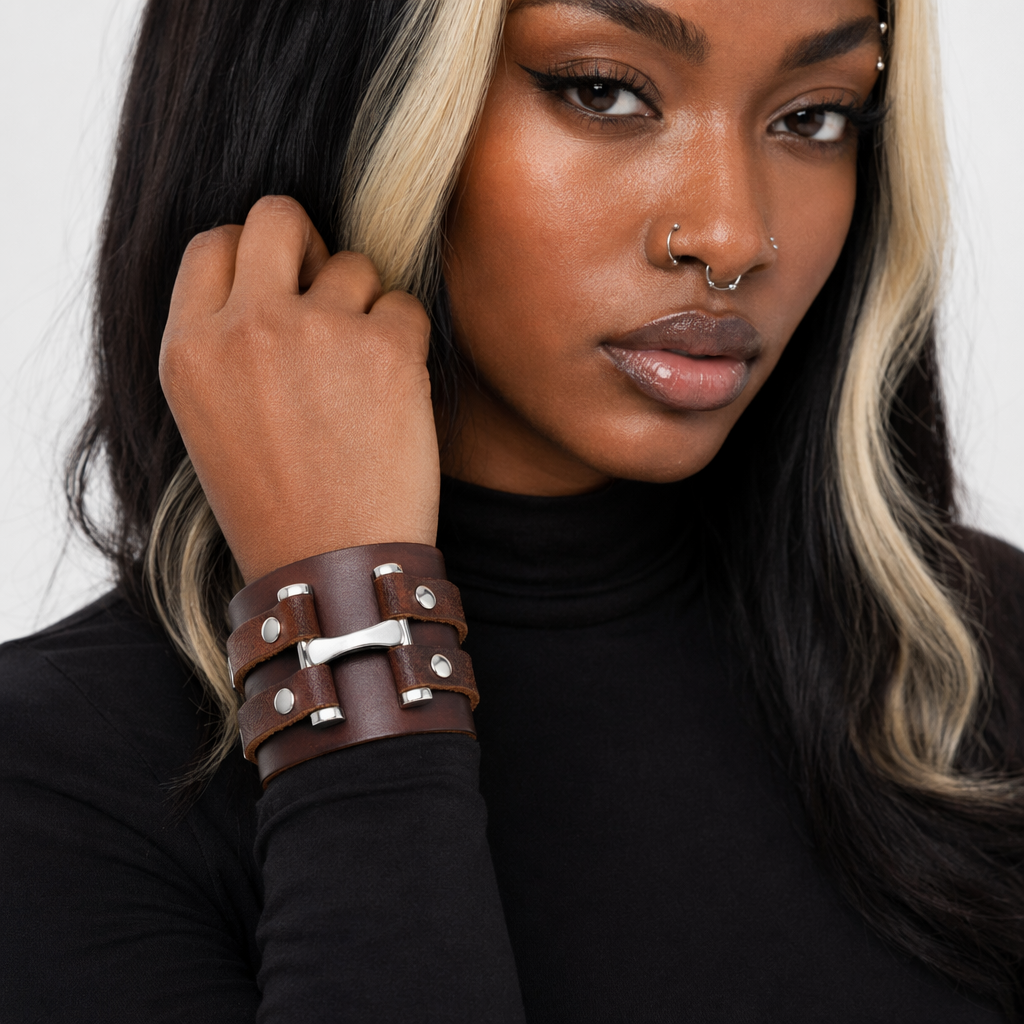 Metallic Leather Bracelets 8