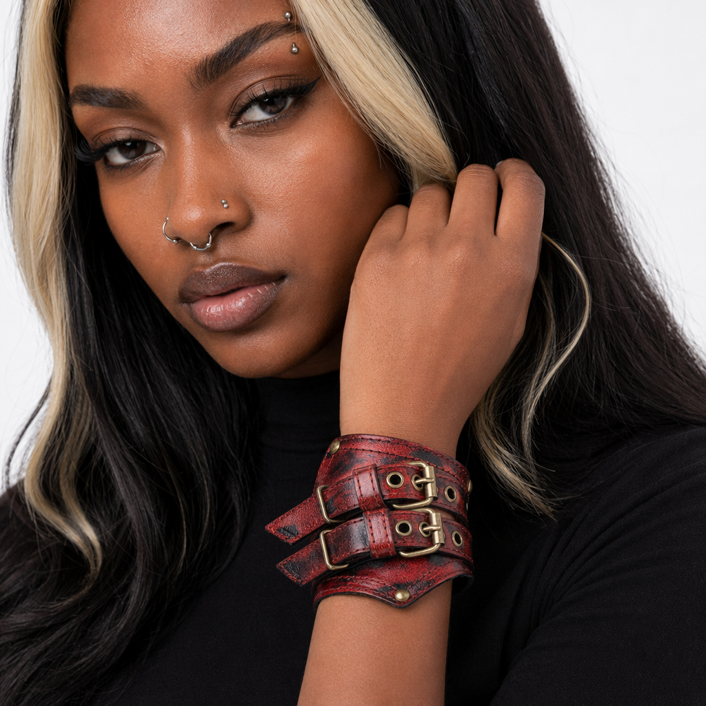 Metallic Leather Bracelets 15