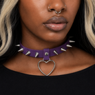 Furious Heart Choker in Black purple