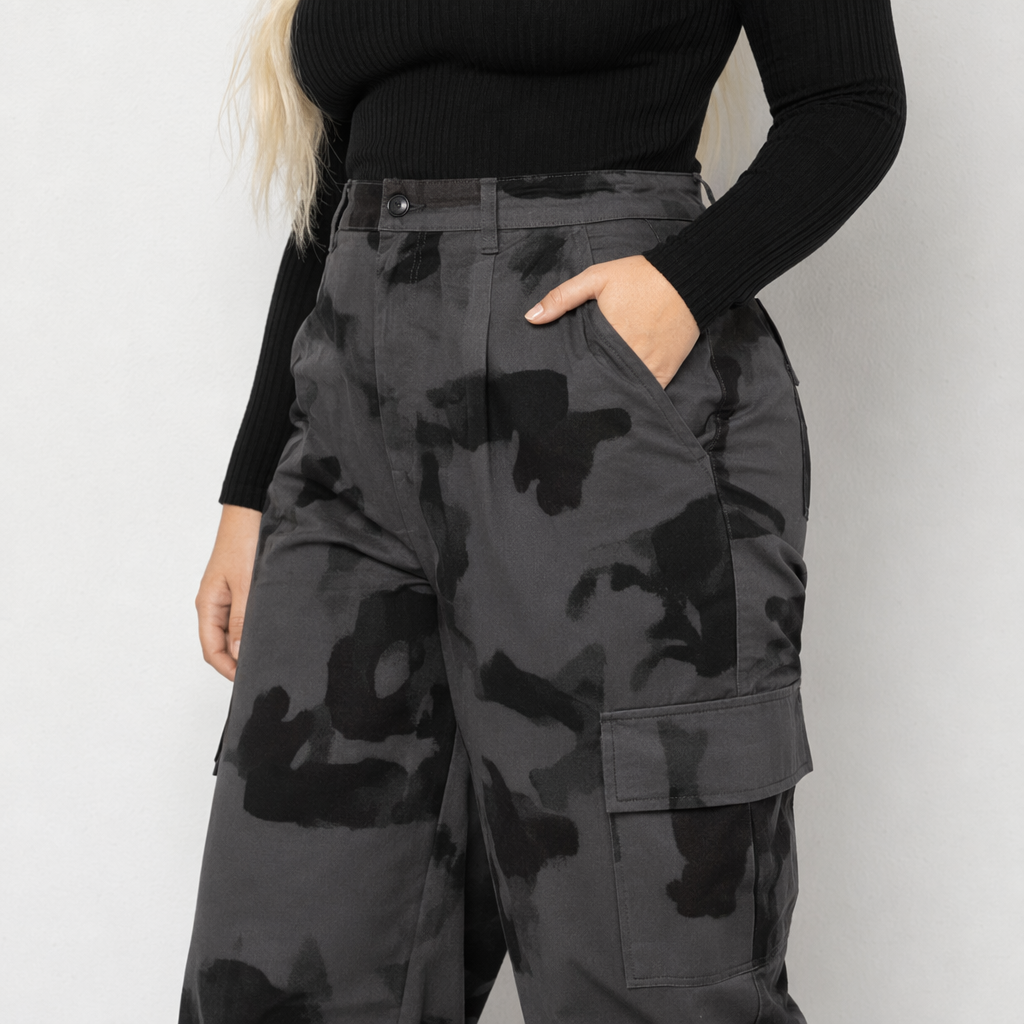 "Horror Show" Grunge Baggy Pants 01Gray Pants