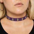 Black Stud Choker: Ultimate Design' Purple