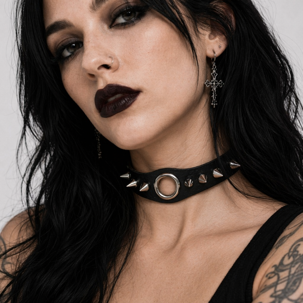 Gothic O-Ring Necklac - Bondage Default