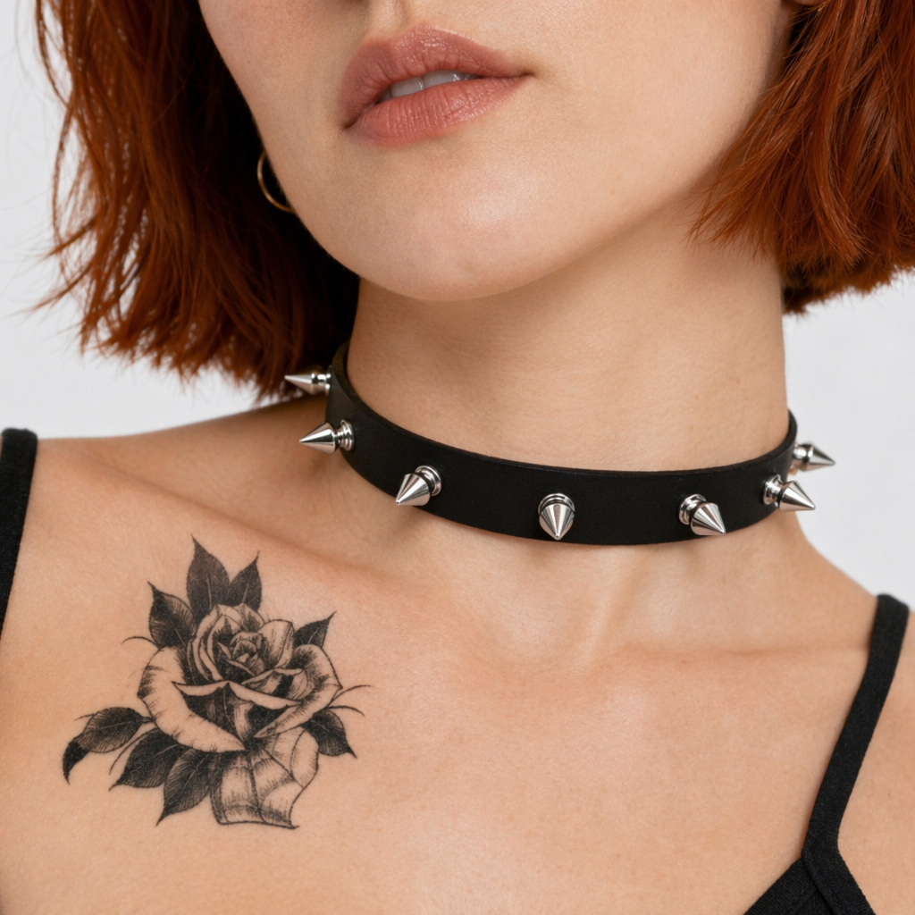 Spike Leather Choker Default Title
