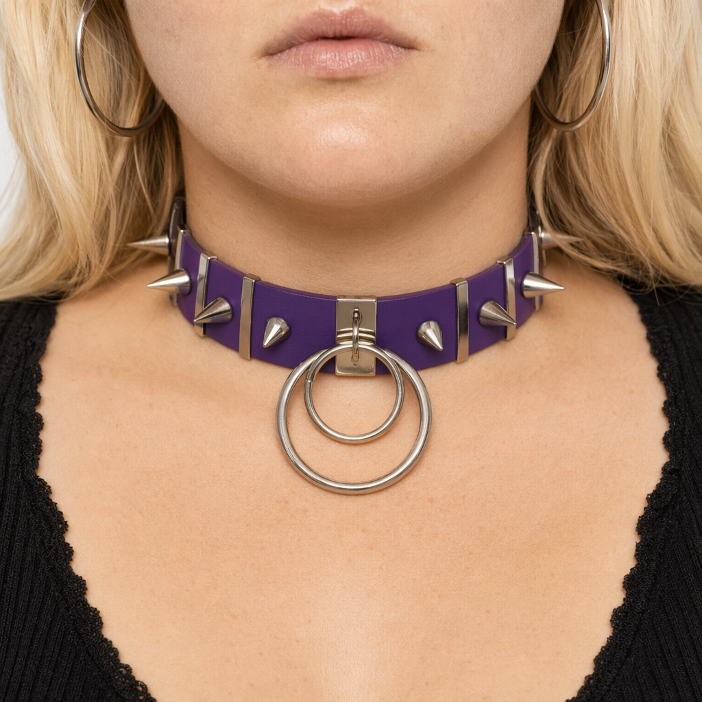Melancholy Punk Choker purple