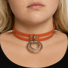 Black Spike Choker (11 Shades) Orange