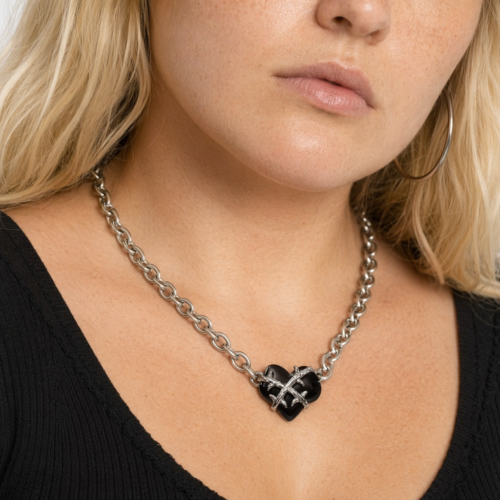 Back in Black' Pendant Necklace. Default Title