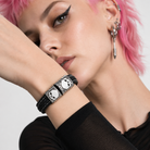 Skull Leather Bracelet 19cm
