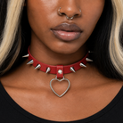 Furious Heart Choker in Black red