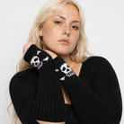 Black Skull Arm Warmers black
